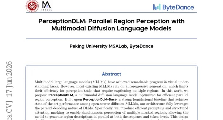 PerceptionDLM: параллельное восприятие регионов в мультимодальных диффузионных моделях