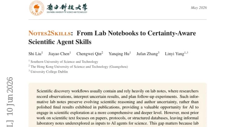 Notes2Skills: Из лабораторных заметок, умелые научные агенты
