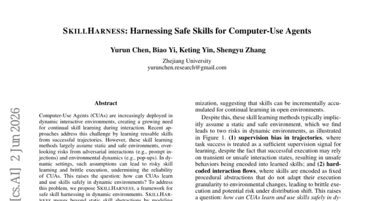 SkillHarness: Безопасное обучение навыкам ИИ-агентов в динамичных средах