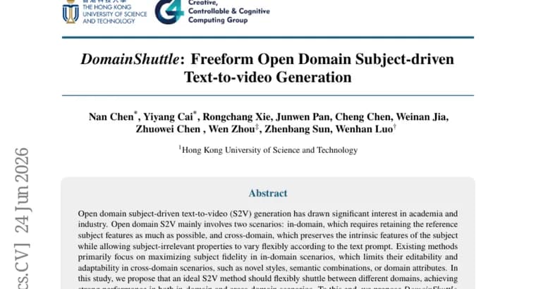 DomainShuttle: переключение между стилями в видеогенерации от предмета