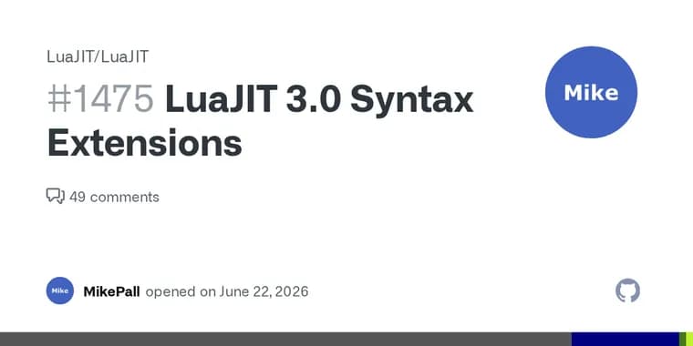 LuaJIT 3.0: расширения синтаксиса