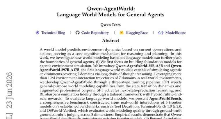 Qwen-AgentWorld: языковые модели как симуляторы окружения для ИИ-агентов