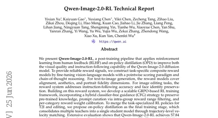 Qwen-Image-2.0-RL: улучшение генерации изображений через обучение с подкреплением
