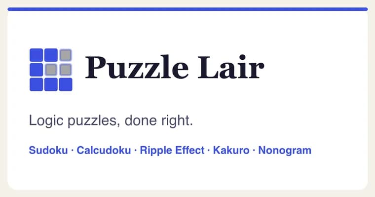 Puzzle Lair: ежедневные логические головоломки без рекламы