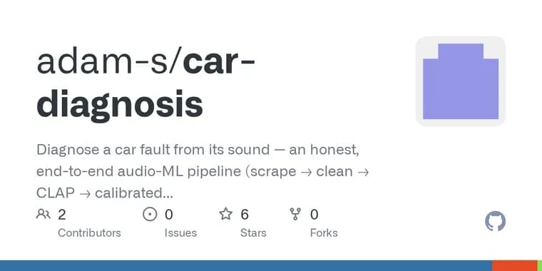 cardiag: диагностика поломок авто по звуку с помощью ML