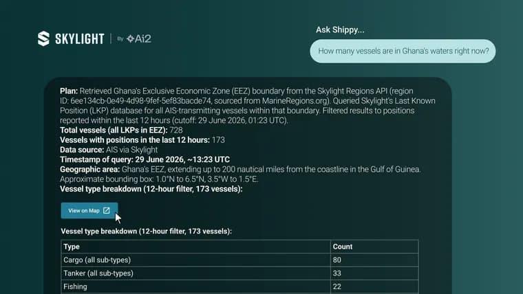 Ai2 раскрыла архитектуру ИИ-агента Shippy для мониторинга судов в океане