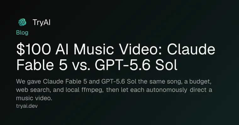 Claude Fable 5 против GPT-5.6 Sol: ИИ-агенты сняли клип за $100