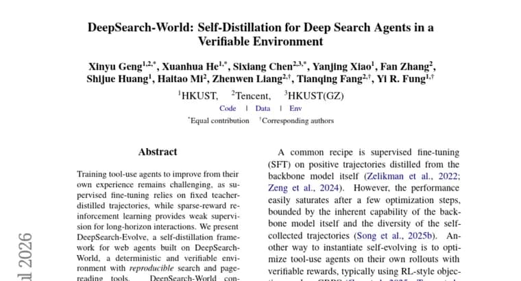 DeepSearch-World: ИИ-агент для поиска в интернете научился улучшаться сам, без учителя