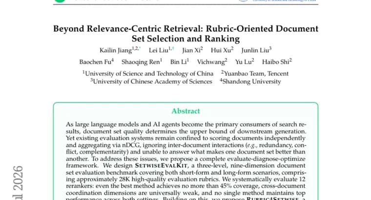 Rubric4Setwise обошёл 12 ранжировщиков в подборе документов для RAG