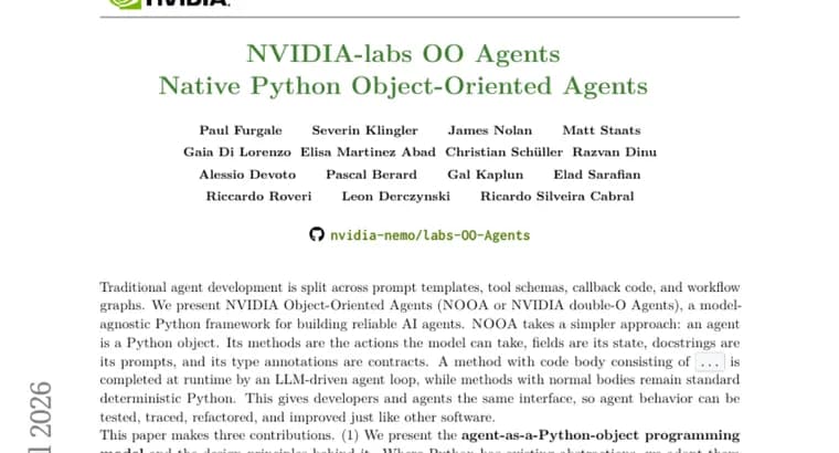 NVIDIA представила NOOA, фреймворк, где ИИ-агент это Python-объект