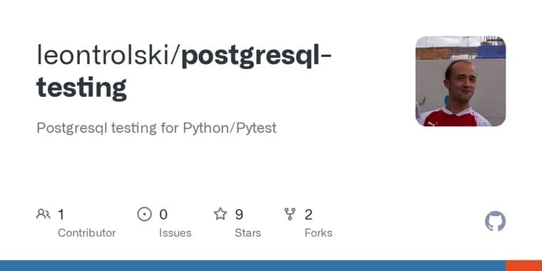 postgresql-testing упрощает локальное тестирование PostgreSQL в Python