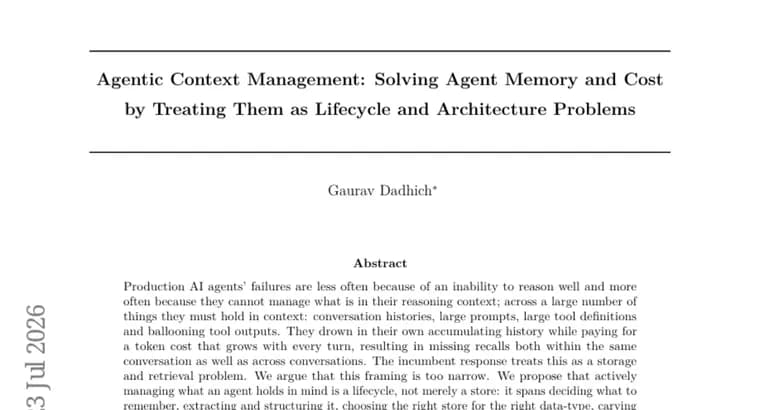 Agentic Context Management: фреймворк для памяти и стоимости ИИ-агентов