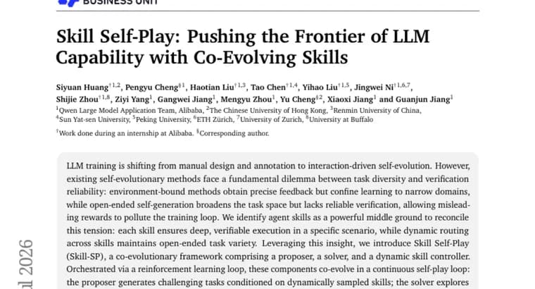 Skill Self-Play: новый метод самообучения LLM через динамические навыки