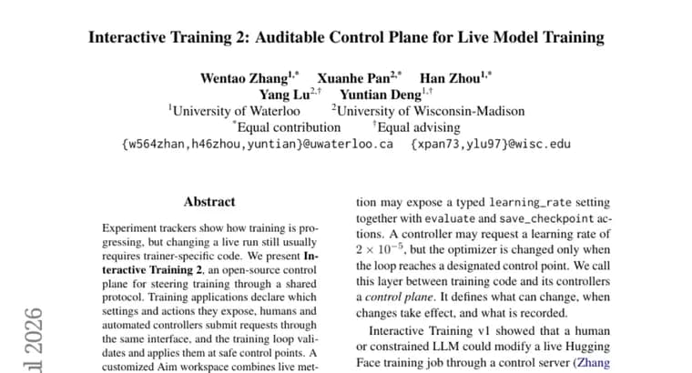 Interactive Training 2: открытая система для управления обучением ИИ-моделей на лету