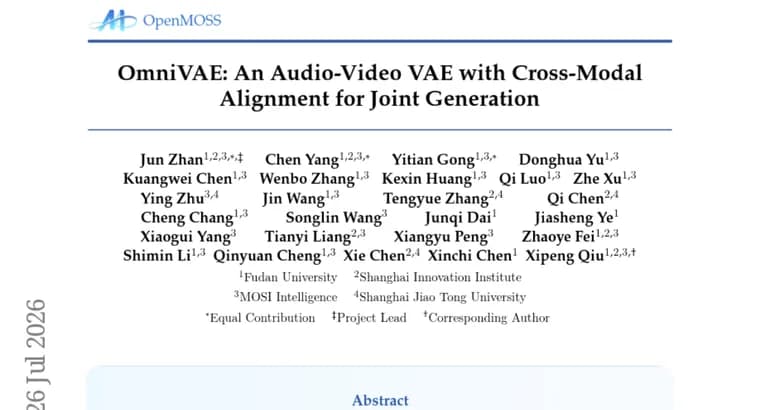 OmniVAE: единый VAE синхронизирует аудио и видео при совместной генерации