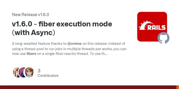 Solid Queue 1.6.0 получила воркеры на файберах для I/O-задач и LLM-запросов