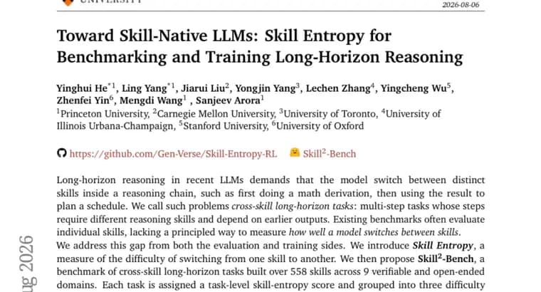 Skill-Entropy RL подняла точность моделей Qwen3 на новом бенчмарке Skill²-Bench