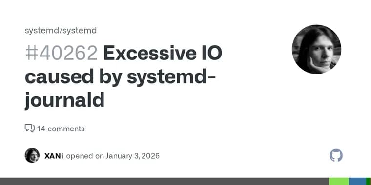 systemd-journald тратит минимум 55 КБ на одну строку лога