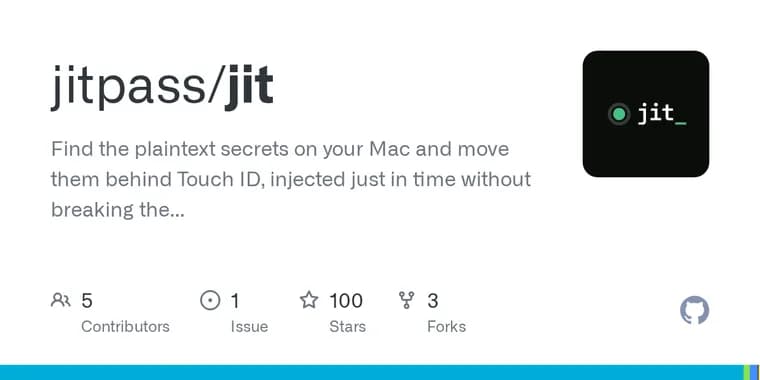 jit прячет секреты разработчика за Touch ID на macOS