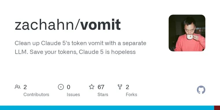 Vomit переводит «сырой» вывод токенов Claude через локальную LLM