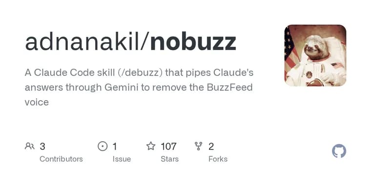 Claude Code получил скилл /debuzz, который переписывает ответы через Gemini
