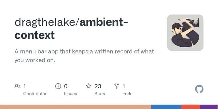 Ambient Context ведёт текстовый журнал экрана Mac для ИИ-агентов