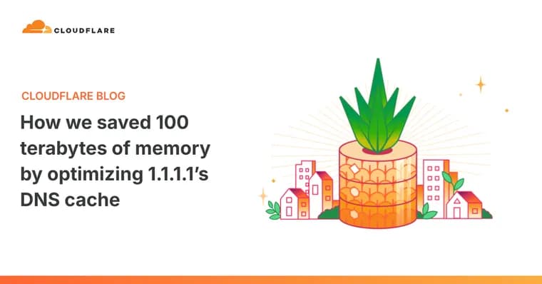 Cloudflare высвободила 100 терабайт памяти в DNS-кеше 1.1.1.1