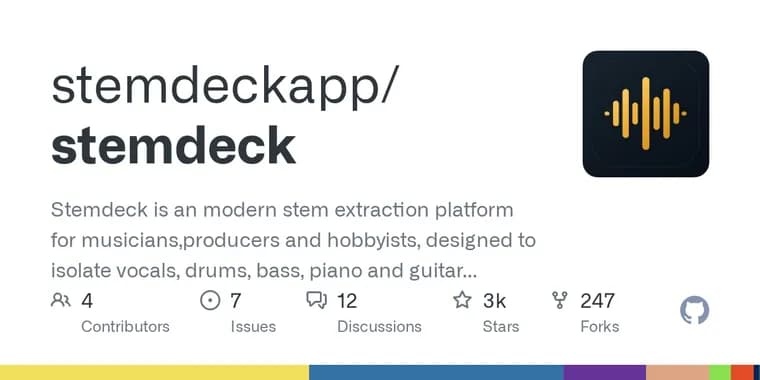 StemDeck разделяет музыку на дорожки локально и бесплатно