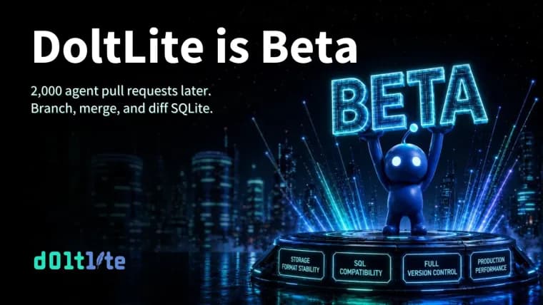 DoltLite вышел в бету: форк SQLite с Git-версионированием, построенный ИИ-агентами
