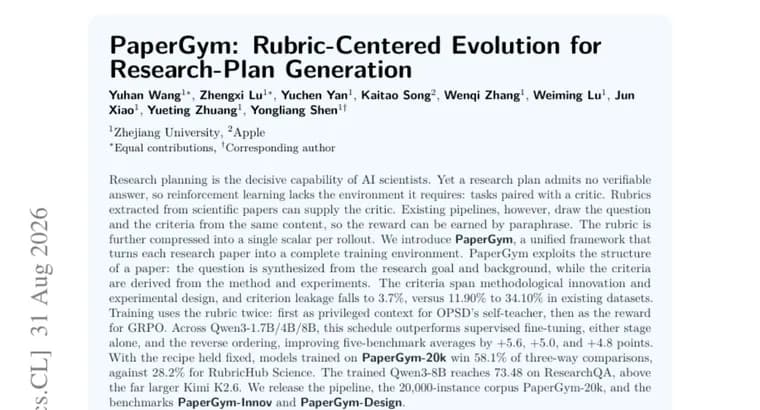 PaperGym научил модели Qwen3 планировать научные эксперименты