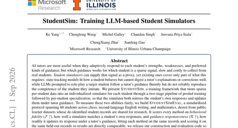 StudentSim обучает ИИ-симуляторов ученика точнее GPT-5.4