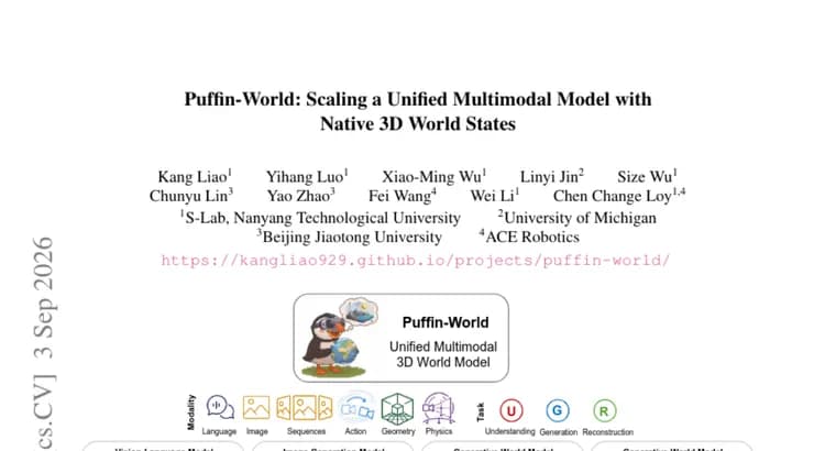 Puffin-World: единая модель ИИ научилась генерировать физически достоверные 3D-миры