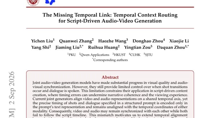 Temporal Context Routing снизил ошибку тайминга сцен в ИИ-видео на 96%