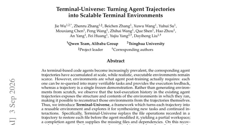Terminal-Universe: фреймворк воссоздаёт терминальные среды из логов ИИ-агентов