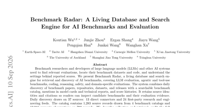 Benchmark Radar объединил поиск, живой каталог и историю оценок ИИ-бенчмарков