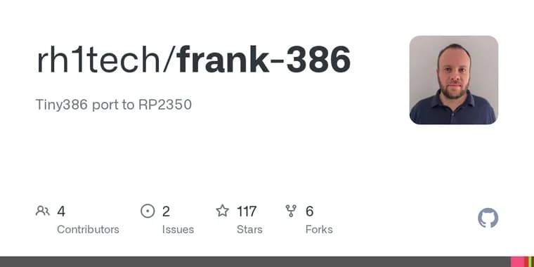 Frank-386 превращает RP2350 в ретро-ПК на процессоре 386