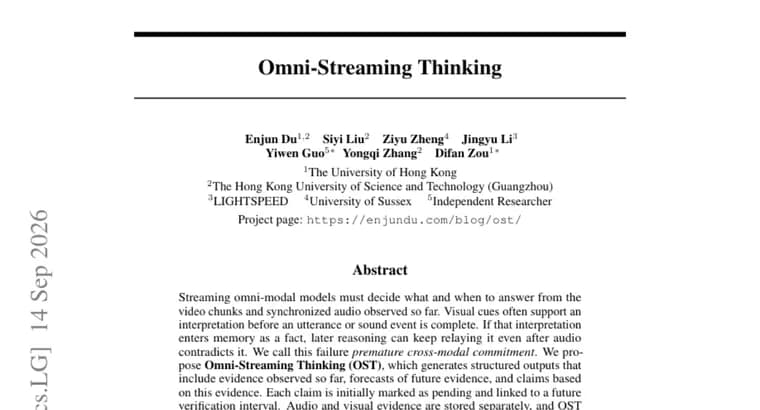 Omni-Streaming Thinking: метод против кросс-модальных ИИ-галлюцинаций в видео и аудио