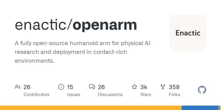 OpenArm: открытая роборука с 7 степенями свободы за $6500