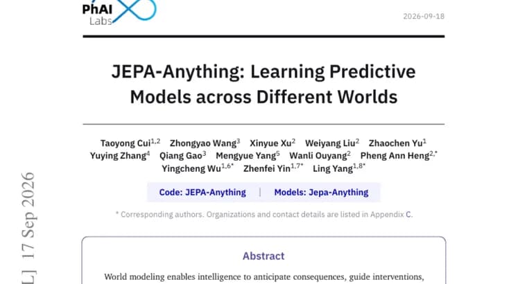 JEPA-Anything: одна архитектура предсказания для семи разных научных областей