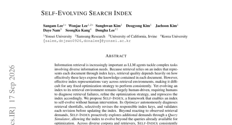 SELF-INDEX научился сам улучшать поисковый индекс без участия человека