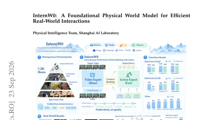 Shanghai AI Laboratory представила физическую модель мира InternW0 для роботов