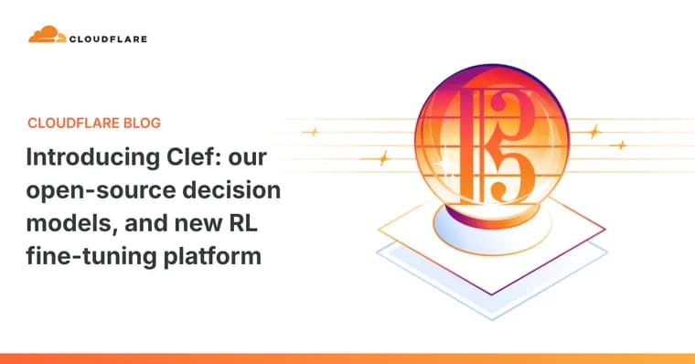 Cloudflare выпустила открытые модели решений Clef и Clef-flash и RL-дообучение