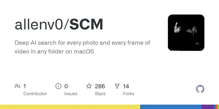 На Hacker News показали SCM: локальный ИИ-поиск по фото и видео на Mac