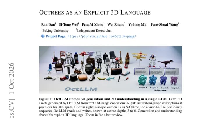 Представлена OctLLM: нейросеть, которая читает 3D как октодерево