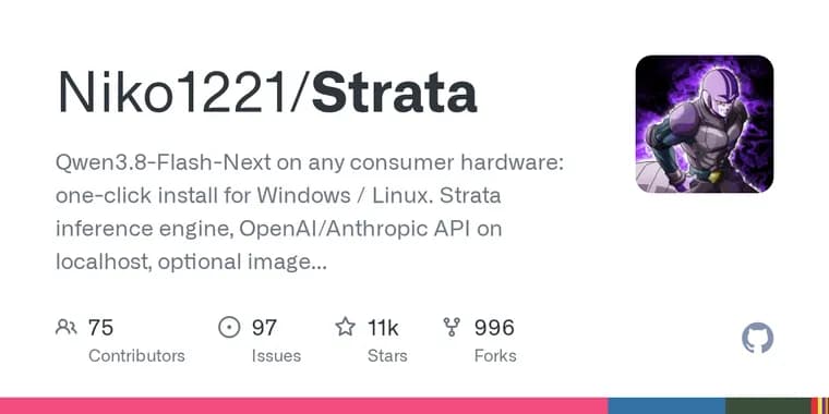 Программа Strata запускает Qwen3.8-Flash-Next на игровом ПК с 12 ГБ видеопамяти