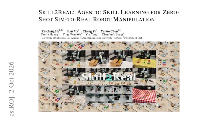 Skill2Real учит робота навыкам в симуляции и переносит на реального без дообучения