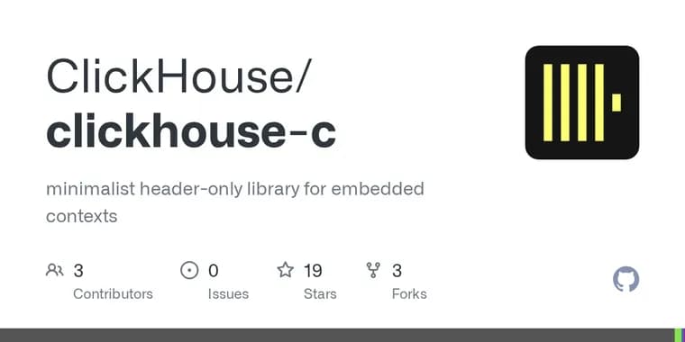 Появился clickhouse-c: клиент на C для нативного протокола ClickHouse
