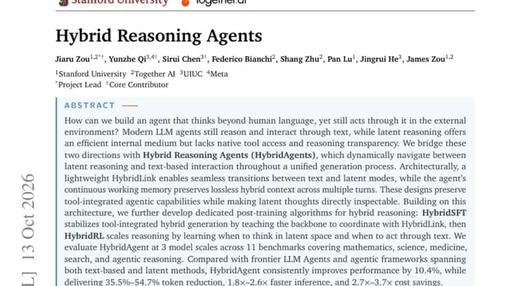 Предложены HybridAgents: ИИ-агенты чередуют скрытые рассуждения и текст