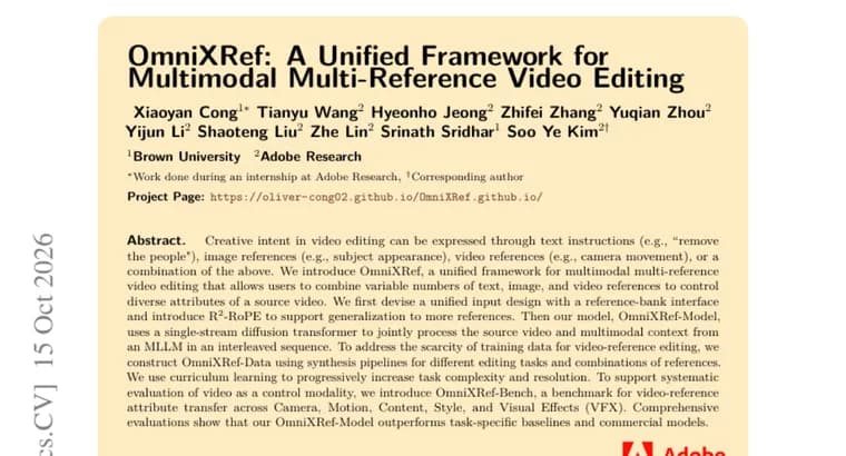 OmniXRef: нейросеть правит видео по тексту, картинкам и видеореференсам