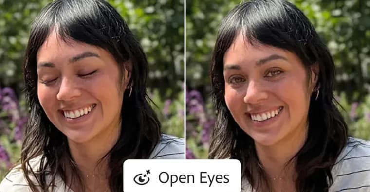 Adobe добавила в Lightroom для телефонов функцию Open Eyes: нейросеть открывает закрытые глаза на фото одним касанием